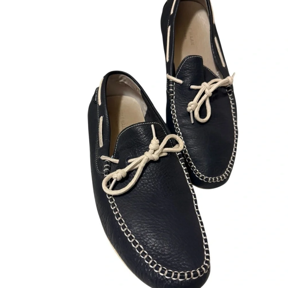 Cole Haan Men's Nevey Blue Leather Loafers